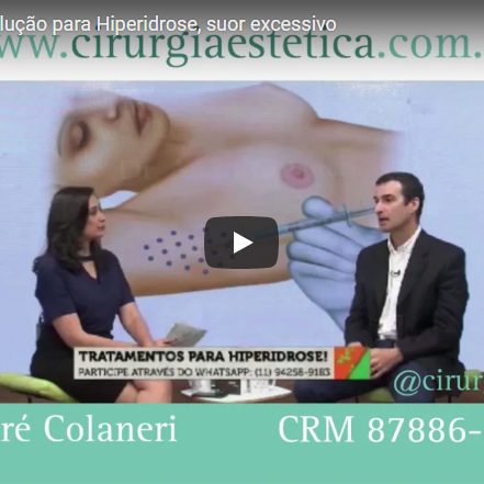 Botox pode ser a solução para Hiperidrose, suor excessivo